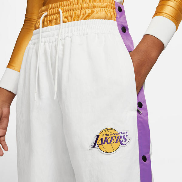 Брюки (WMNS) Nike x AMBUSH NBA Collection Tearaway Trousers 'Lakers - White', белый — фото 3