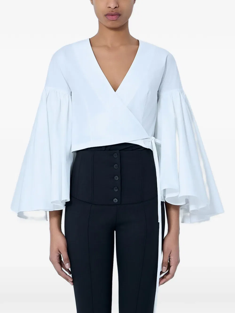 Блузка-Накидка в стиле пайсан Jacquemus, белый