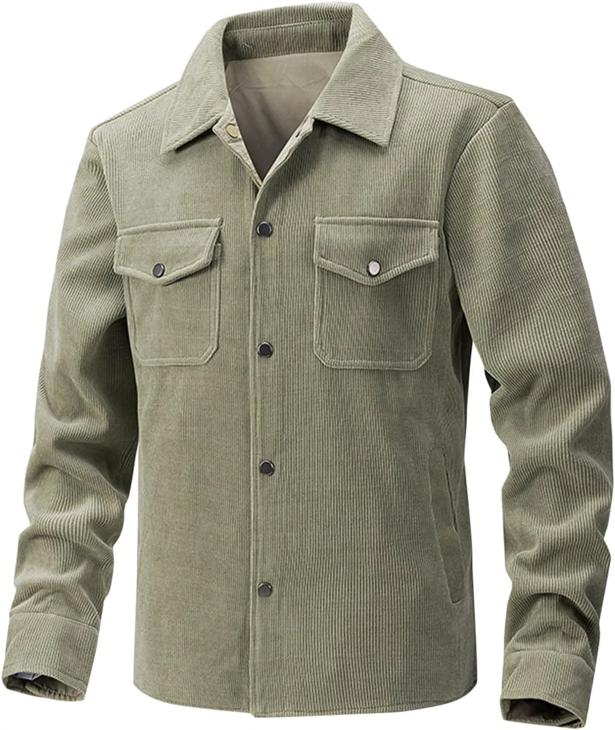 Мужская куртка Double Sided Wear, повседневная легкая рубашка на пуговицах с карманом на пуговицах, осенне-зимняя куртка-тракер
