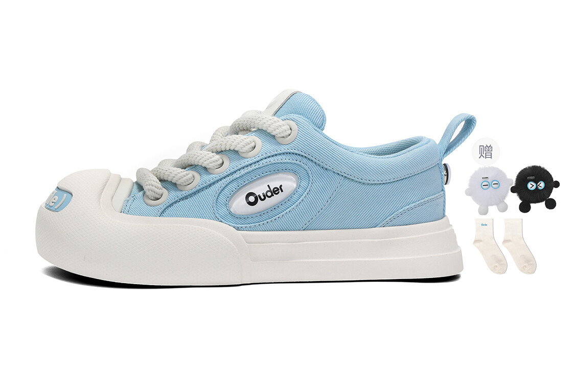 

Кроссовки Ouder Smiler Skateboarding Shoes Unisex Low-top White, синий