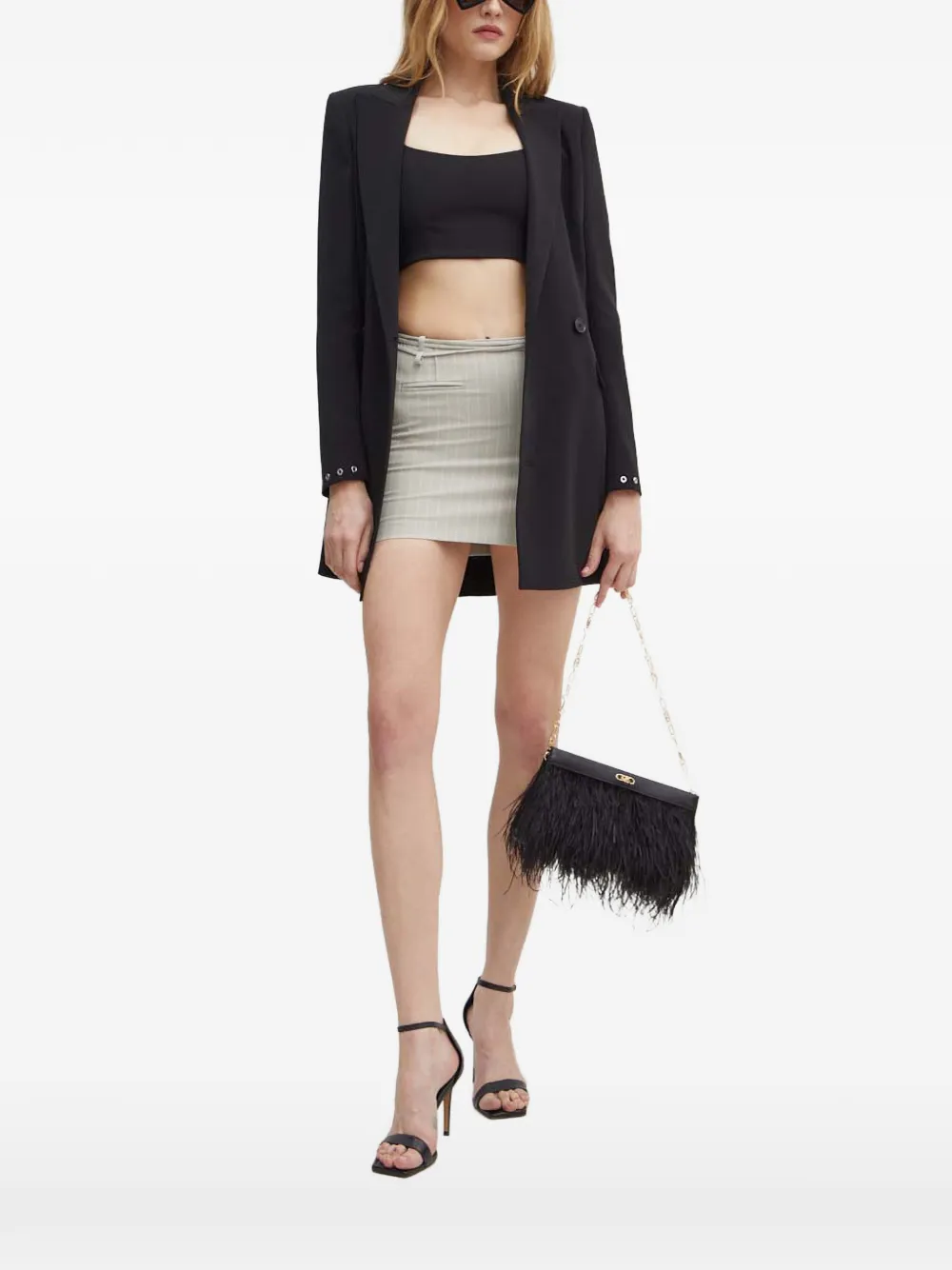 

Топ с квадратным вырезом Patrizia Pepe, черный