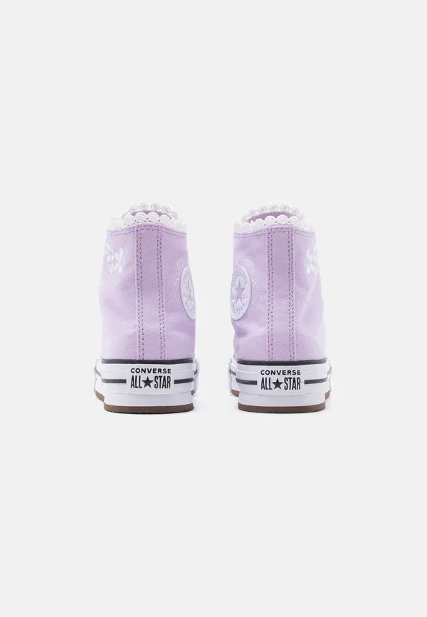 Кроссовки высокие Converse Chuck Taylor All Star Lift Platform Bubble Flowers, лавандовый латте/белый/черный — фото 3