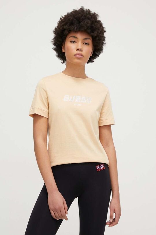 

ELEANORA хлопковая футболка Guess, оранжевый