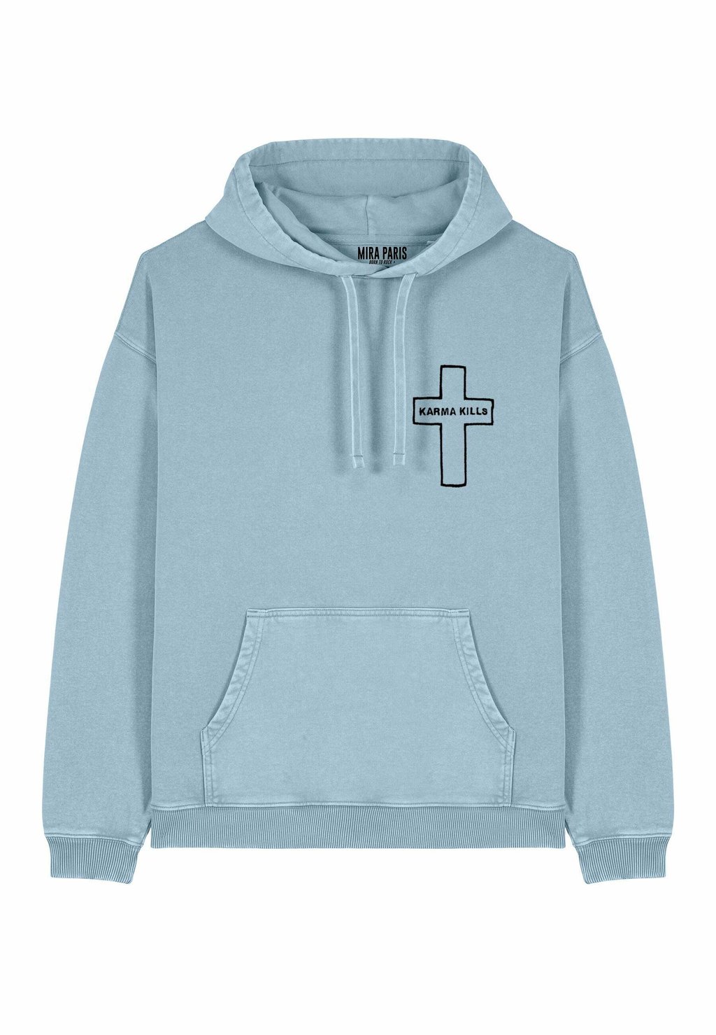

Толстовка KARMA KL BACK EMBROIDERY UNISEX VINTAGE - Hoodie Mira Paris, светло-голубой