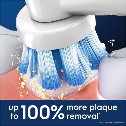 Электрическая зубная щетка Pro Sensitive Clean с головкой X-образной формы, сверхмягкая щетина, бережная чистка, удаление зубного налета, белая Oral-B — фото 2
