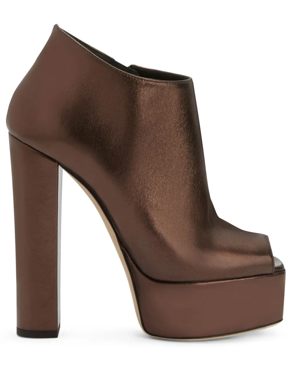 Ботильоны Judith 120 на платформе Giuseppe Zanotti, коричневый