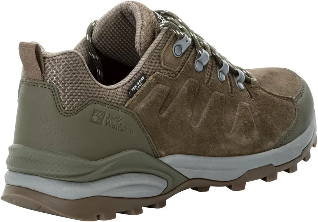 Мужские прогулочные туфли Jack Wolfskin Refugio Texapore Low M, Cold Coffee — фото 2