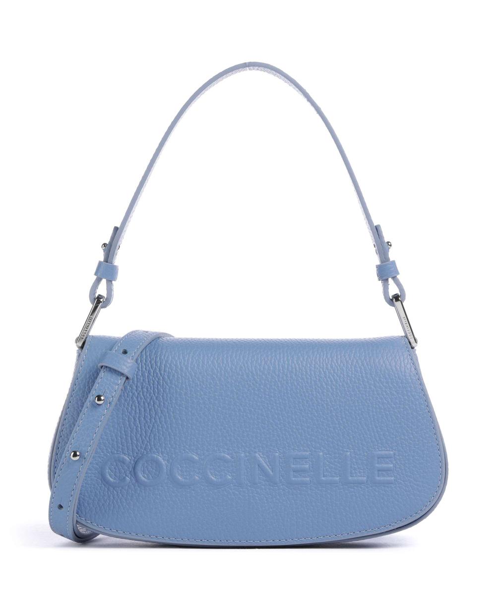 

Сумка Myrtha maxi с логотипом из зернистой кожи Coccinelle, синий