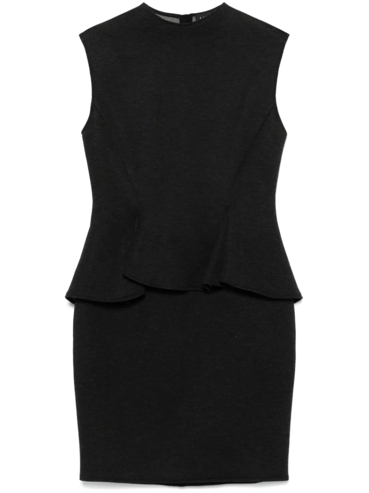 

Платье мини с баской Lanvin, серый