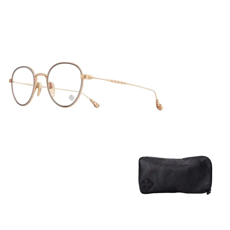 

Chrome Hearts Унисекс очковая оправа из сплава Round, Matte Graphite / Gold Plated