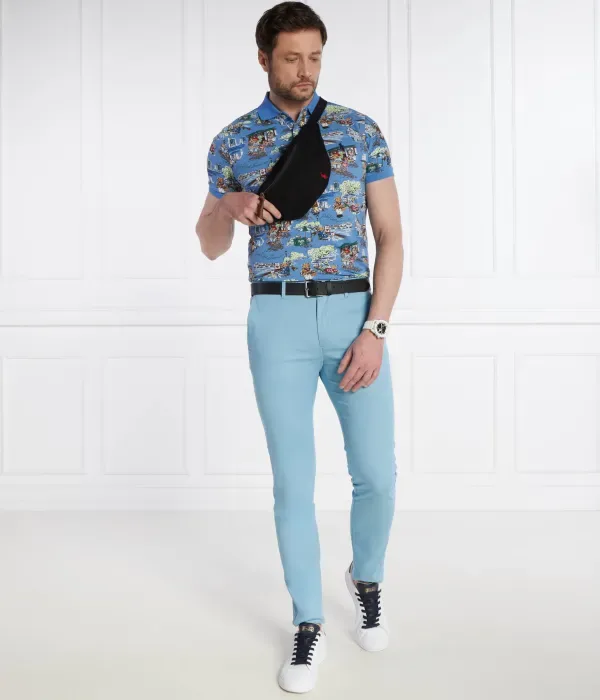 Поло ПАРИЖ БЕАР slim fit Polo Ralph Lauren, синий — фото 2