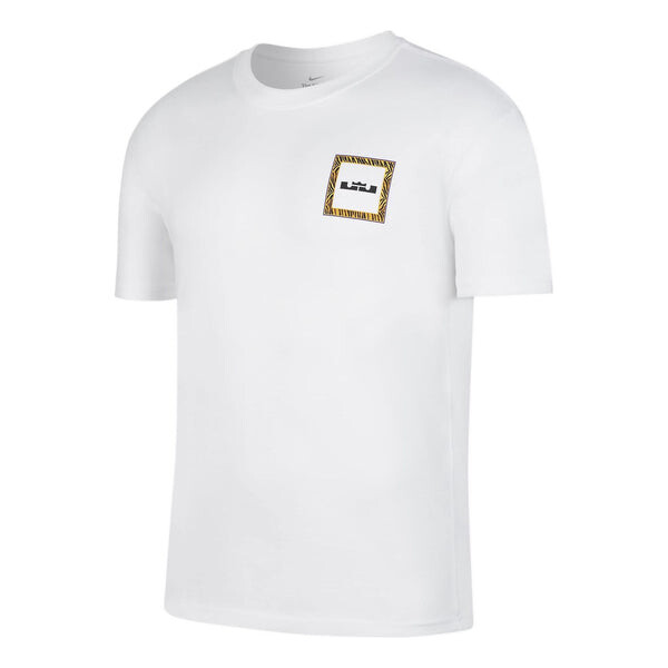 

Футболка Nike Back Stripe Pattern Printing Basketball Round Neck Casual Short Sleeve White, мультиколор