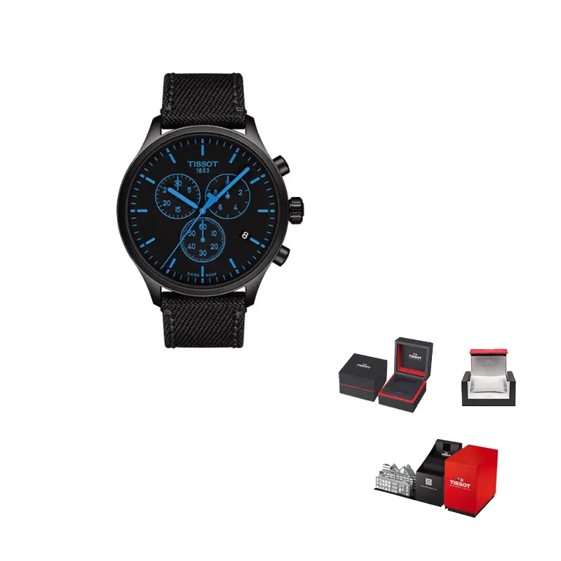 

TISSOT Часы Speed Run Series Quartz Movement Men's Watch Watch 45mm Black Dial Stainless Steel Case Rubber Strap, Black Dial