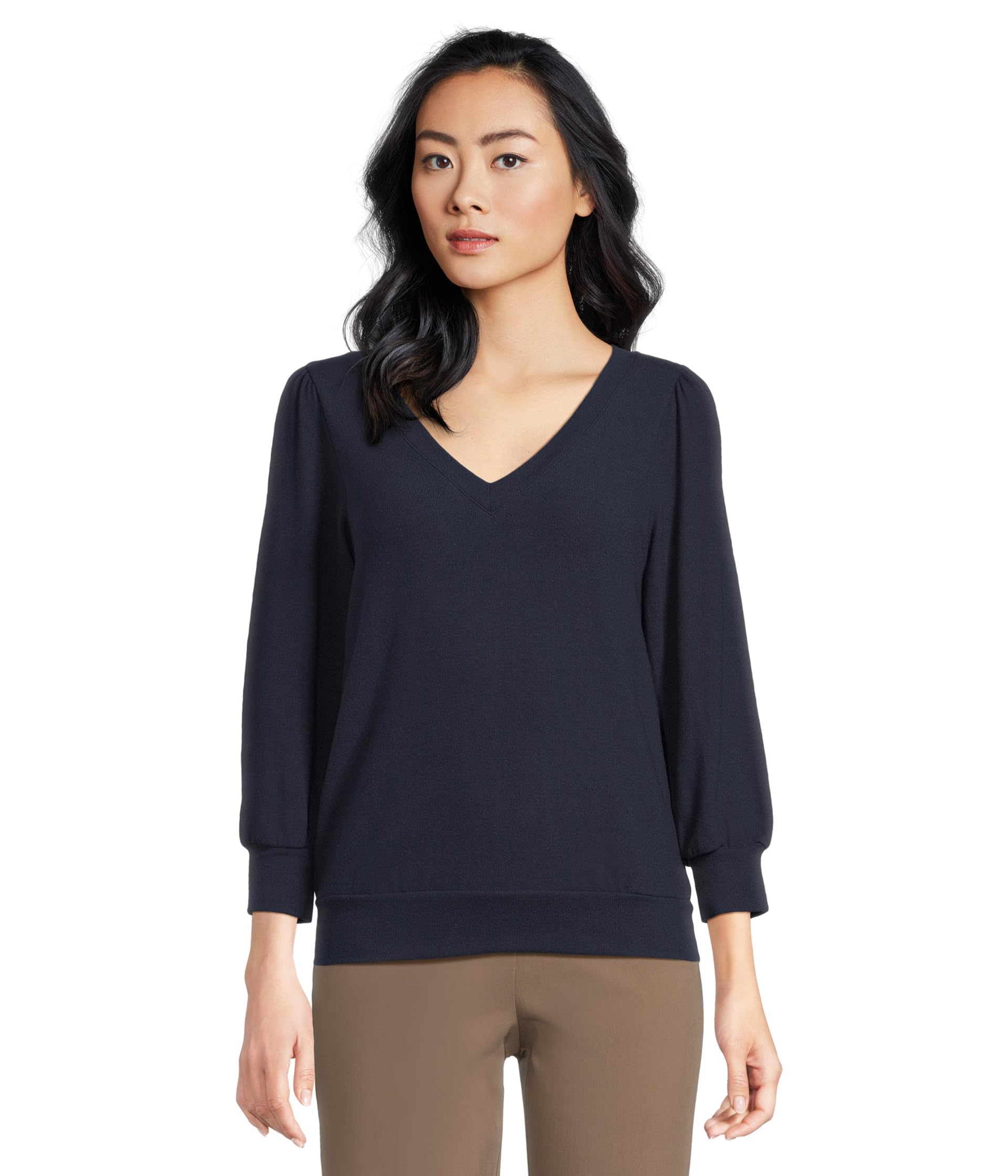 

Толстовка Michael Stars Gabriella V-Neck 3/4 Sleeve Sweatshirt, цвет Nocturnal