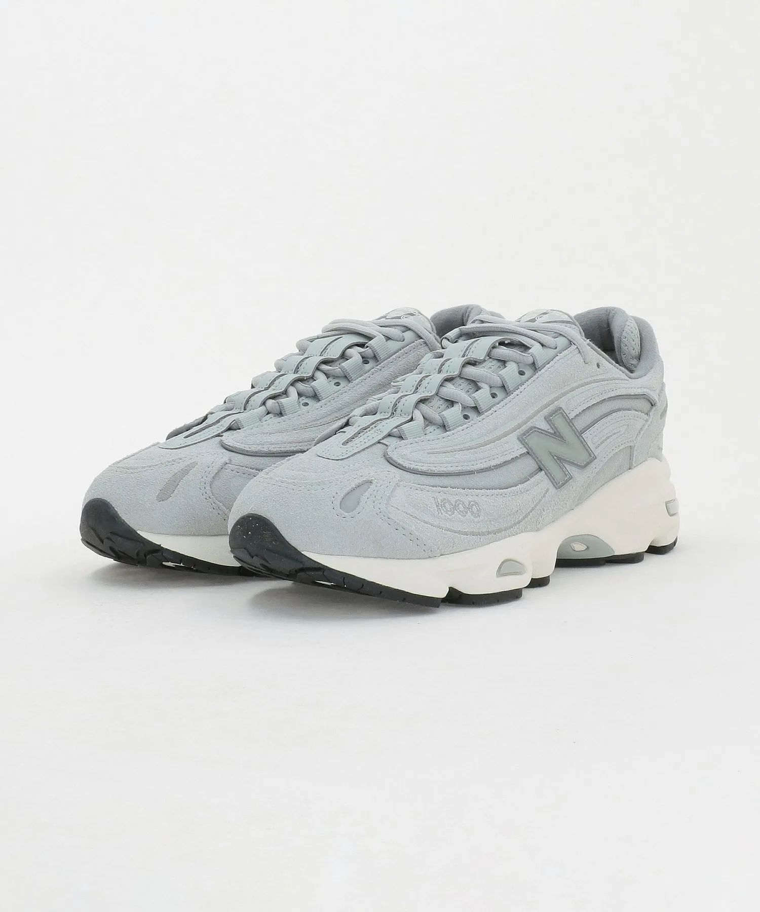 Мужские кроссовки из натуральной кожи 1000 New Balance серые — фото 3