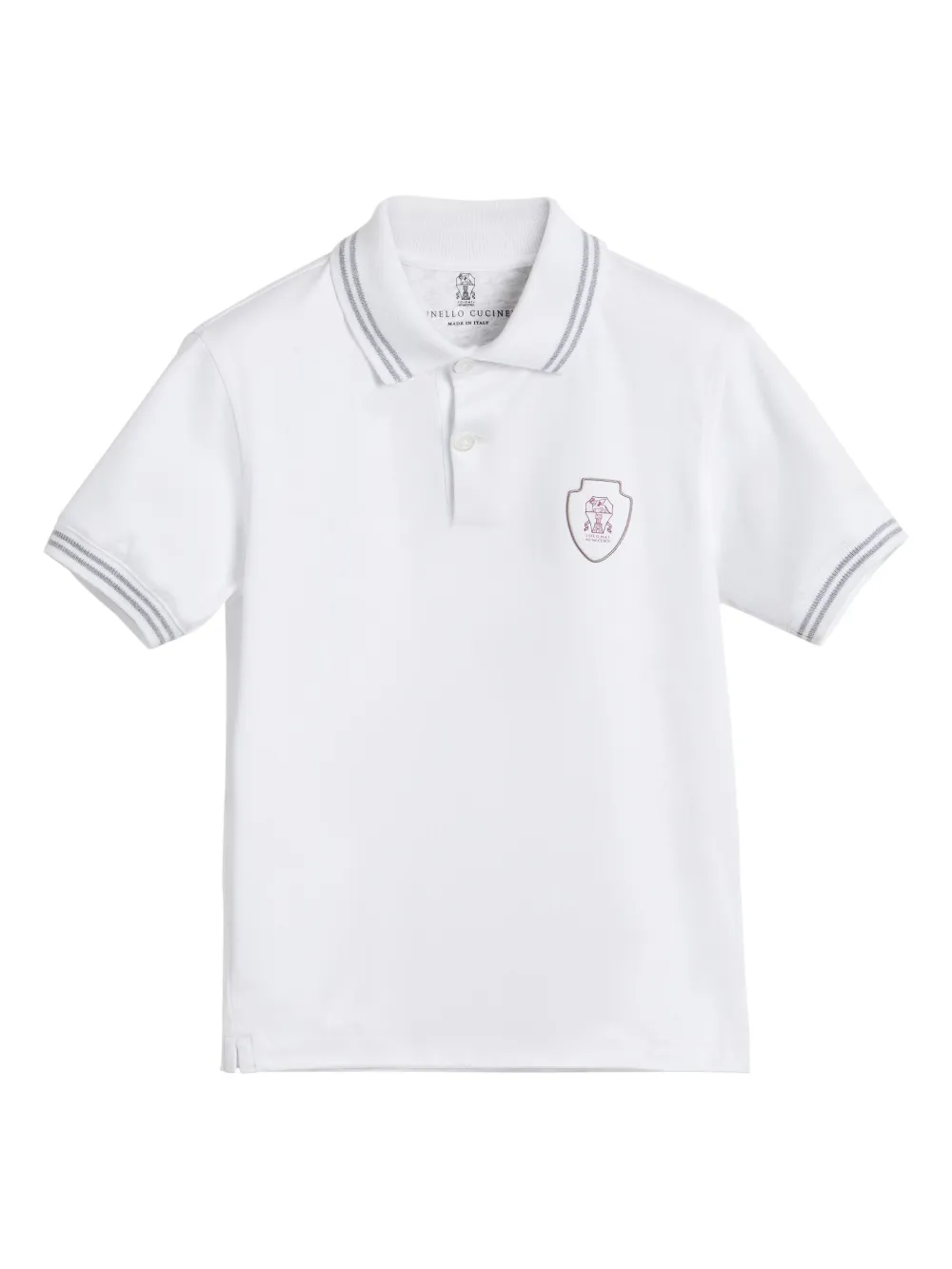 

Рубашка поло из джерси Brunello Cucinelli Kids, белый