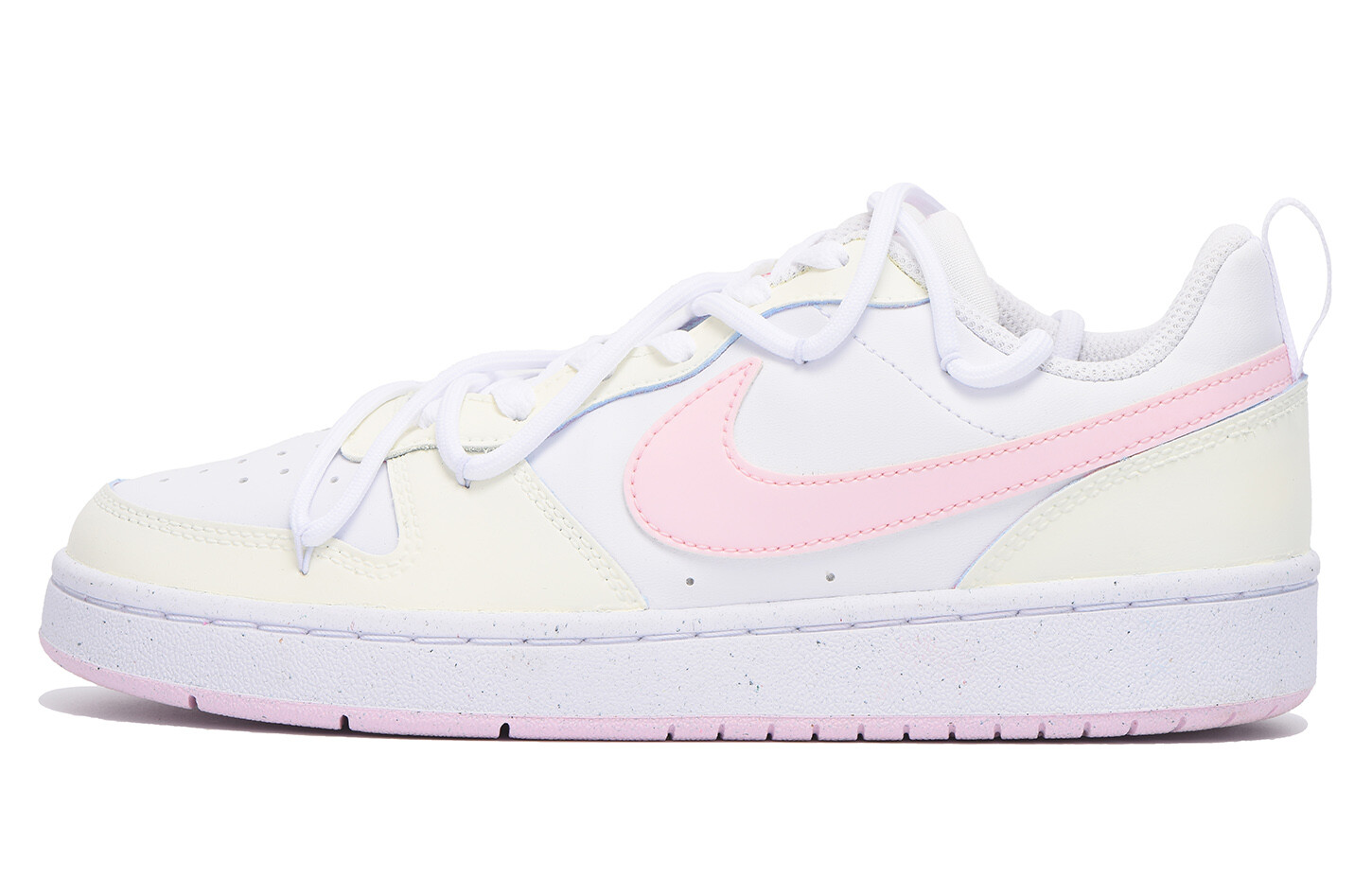 

Кроссовки Nike Court Borough Skateboarding Shoes Women's Low-top White/Pink, желтый/белый