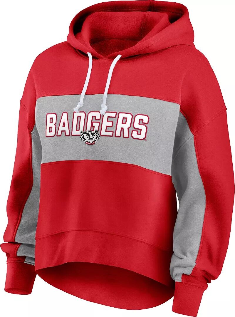 

Женская красная пуловерная толстовка NCAA Wisconsin Badgers с капюшоном