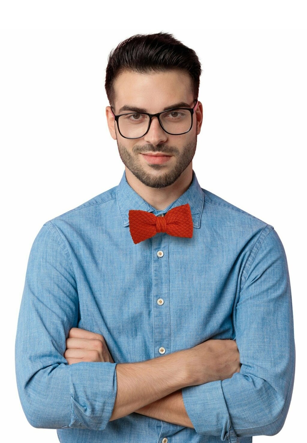 

Галстук-бабочка 2 GESCHENK SET FLIEGE IN DER SPARDOSE Gassani, цвет korall-orange leuchtorange strick-muster coral-rot geschenkbox-set silber