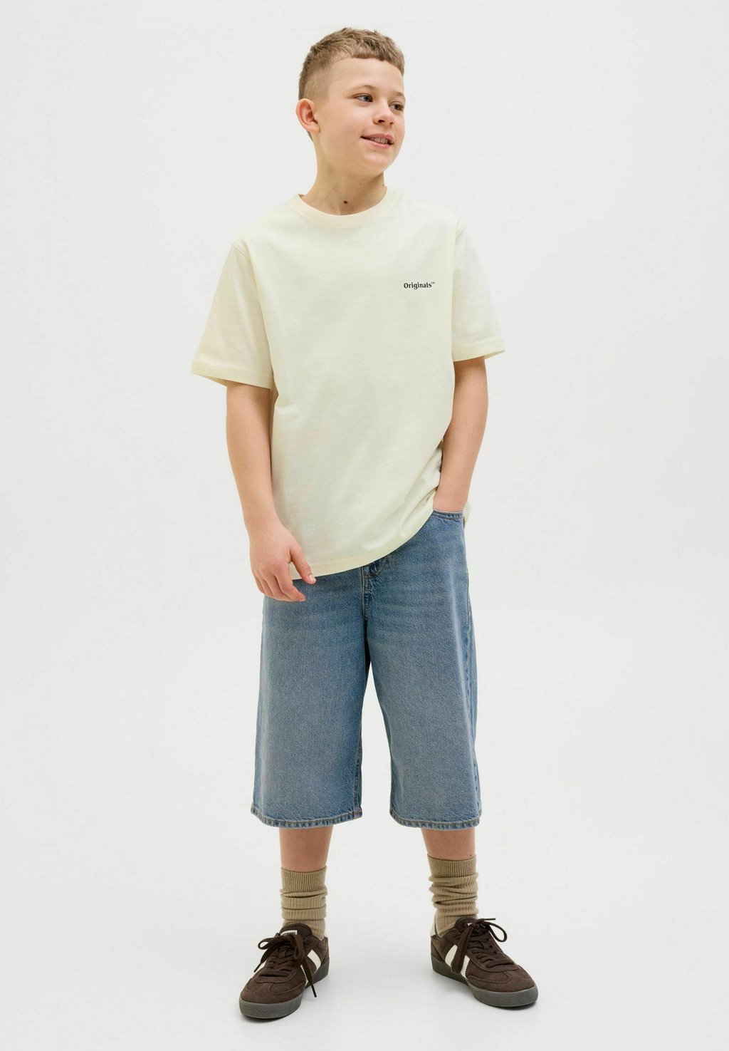 

Футболка с принтом Jack & Jones Junior, бежевый