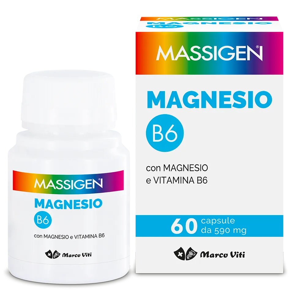 

Massigen Magnesium B6 60 капсул, добавка магния и витамина B6