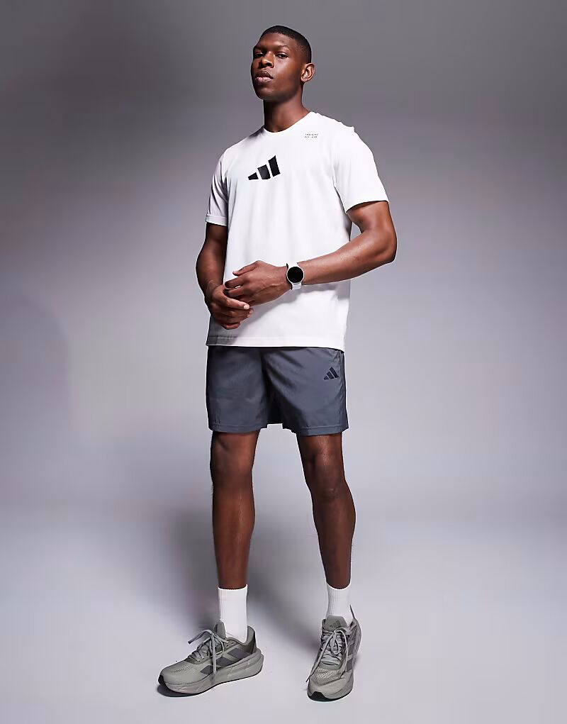 Футболка Adidas Training с графическим принтом белого цвета Adidas Performance — фото 4