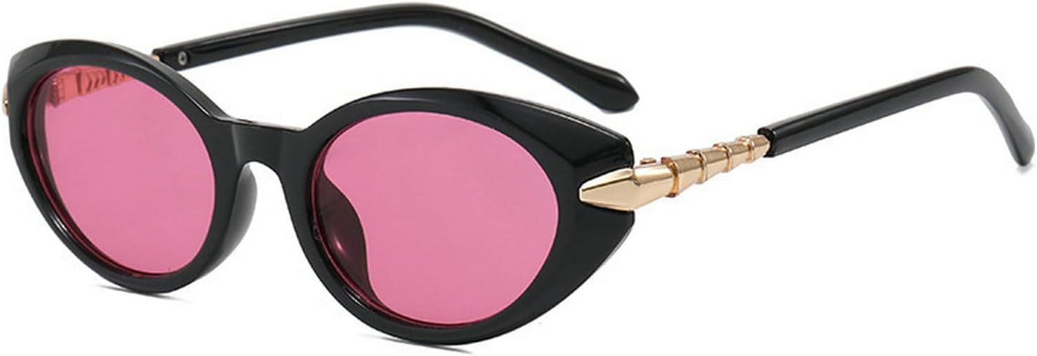 

Laureles Модные маленькие солнцезащитные очки «кошачий глаз» для женщин и мужчин, черные с эффектом шампанского, в стиле Y2K, для вечеринок и путешествий, с защитой от УФ-излучения UV400, C4