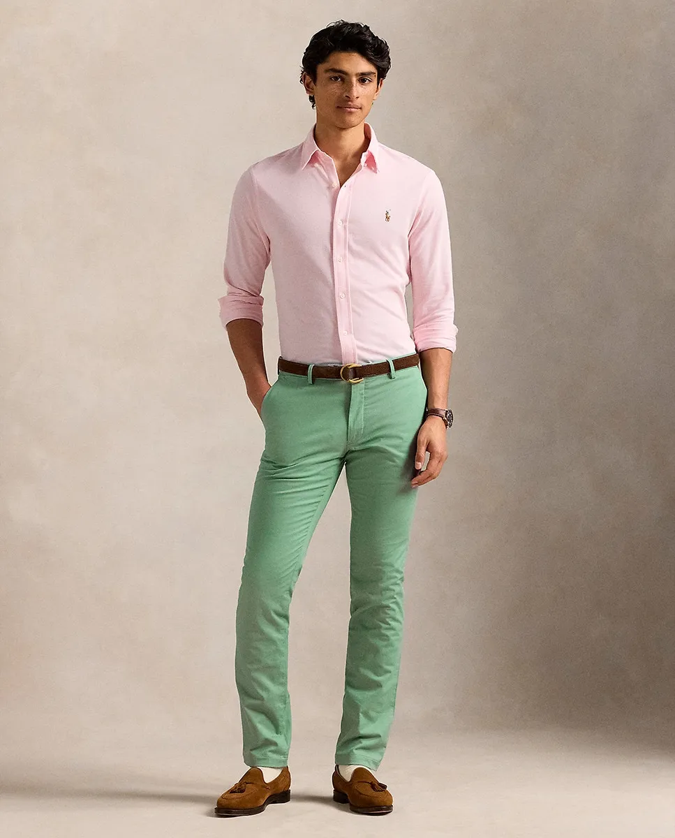 

Мужские эластичные облегающие брюки-чиносы Polo Ralph Lauren, мятно-зеленый