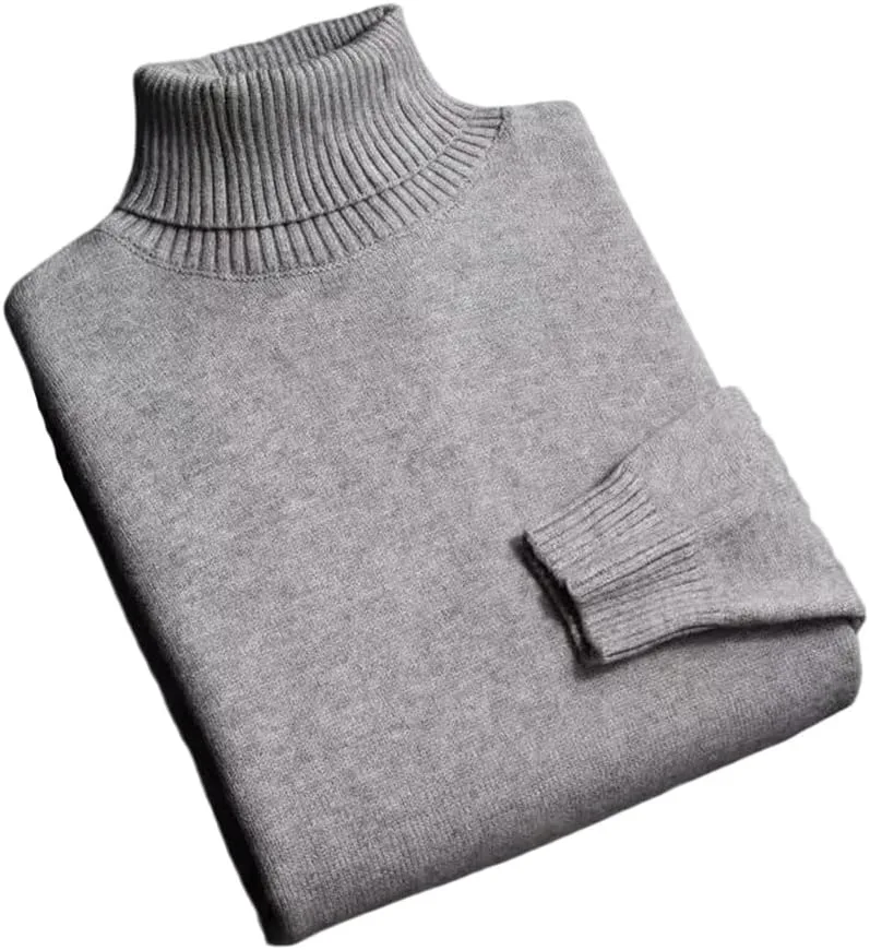 

Мужской вязаный свитер с воротником-стойкой Slim Fit