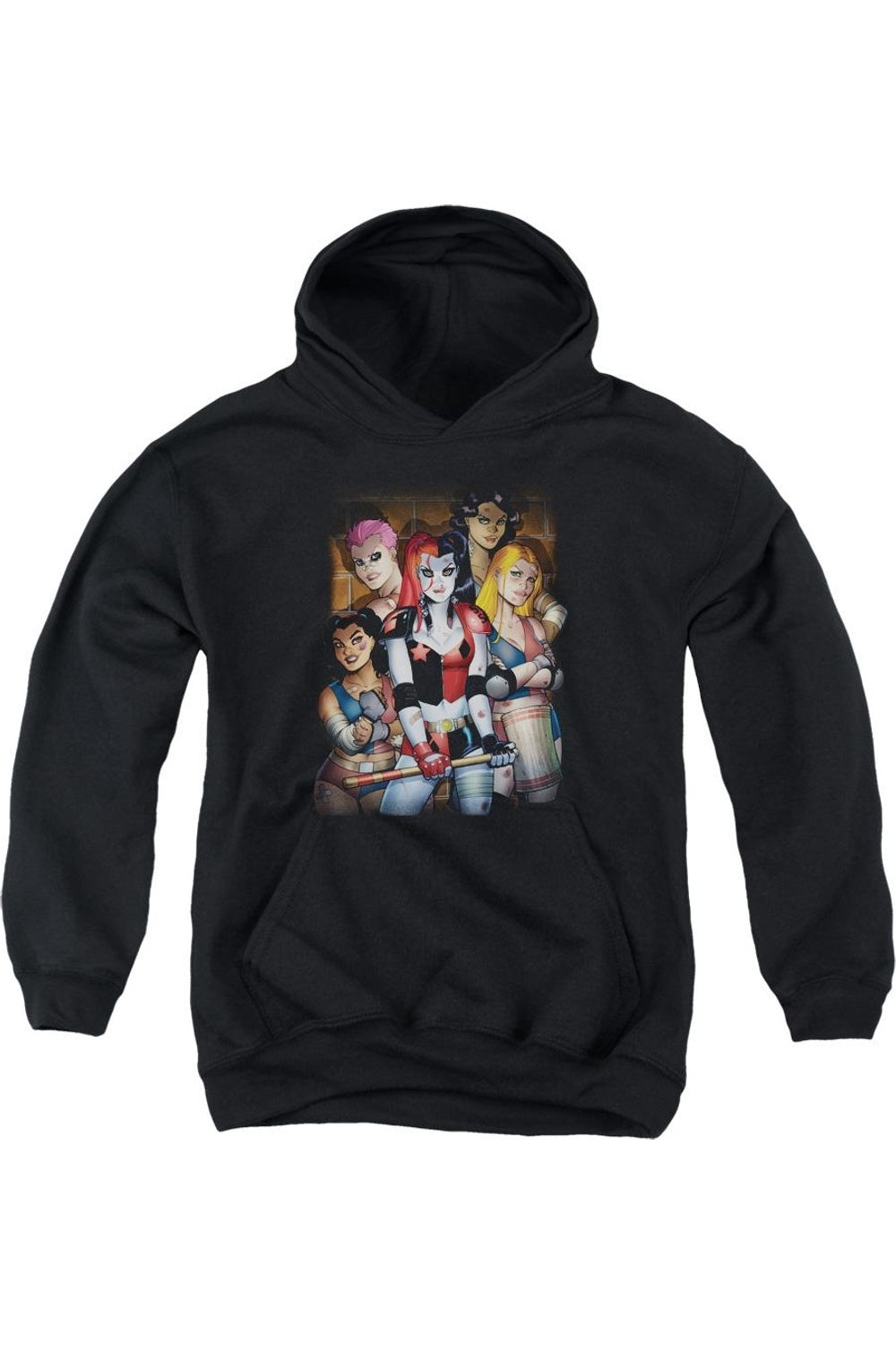 

Батмен Плохие девочки молодежная толстовка с капюшоном Gildan, черный