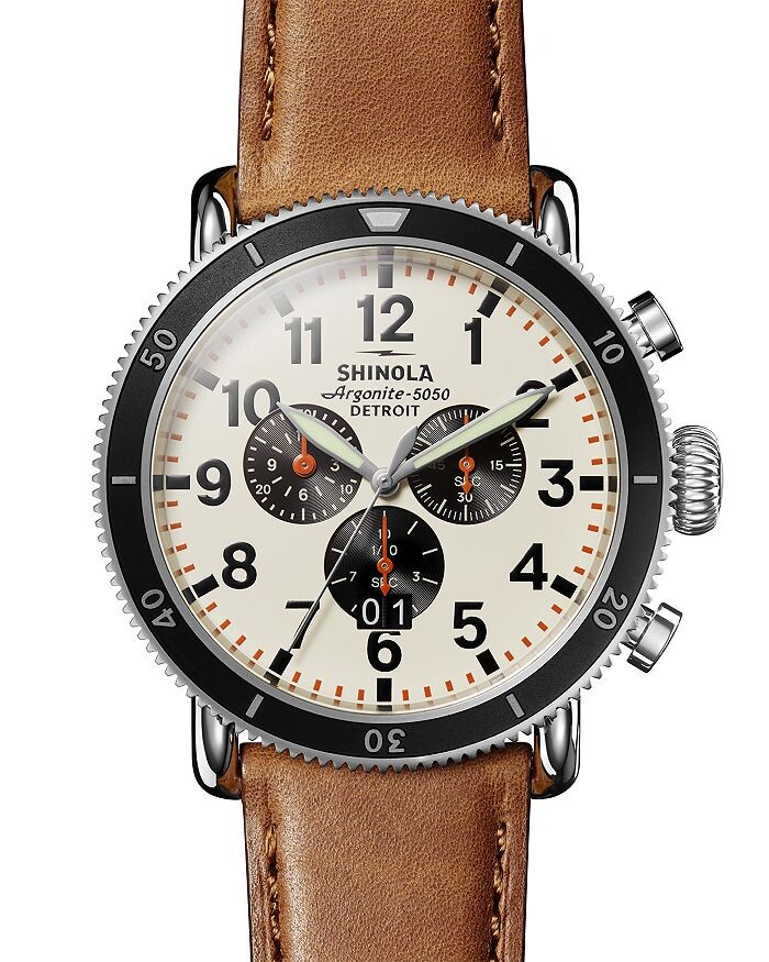 

Часы Shinola Runwell, 48 мм, коричневый