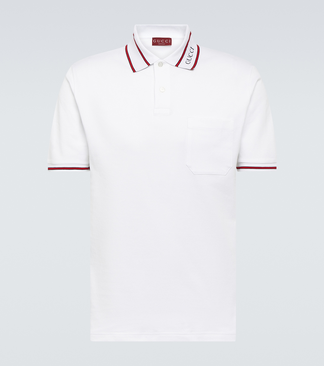 

Хлопковая пике-поло в веб-дизайне Gucci, White/Mix