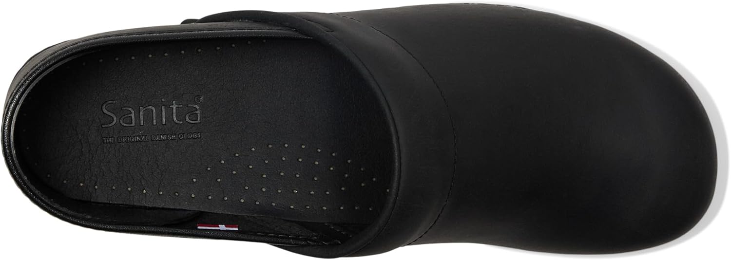 Профессиональный сабо Sanita Men's Oiled Nubuck Clog, черный — фото 2