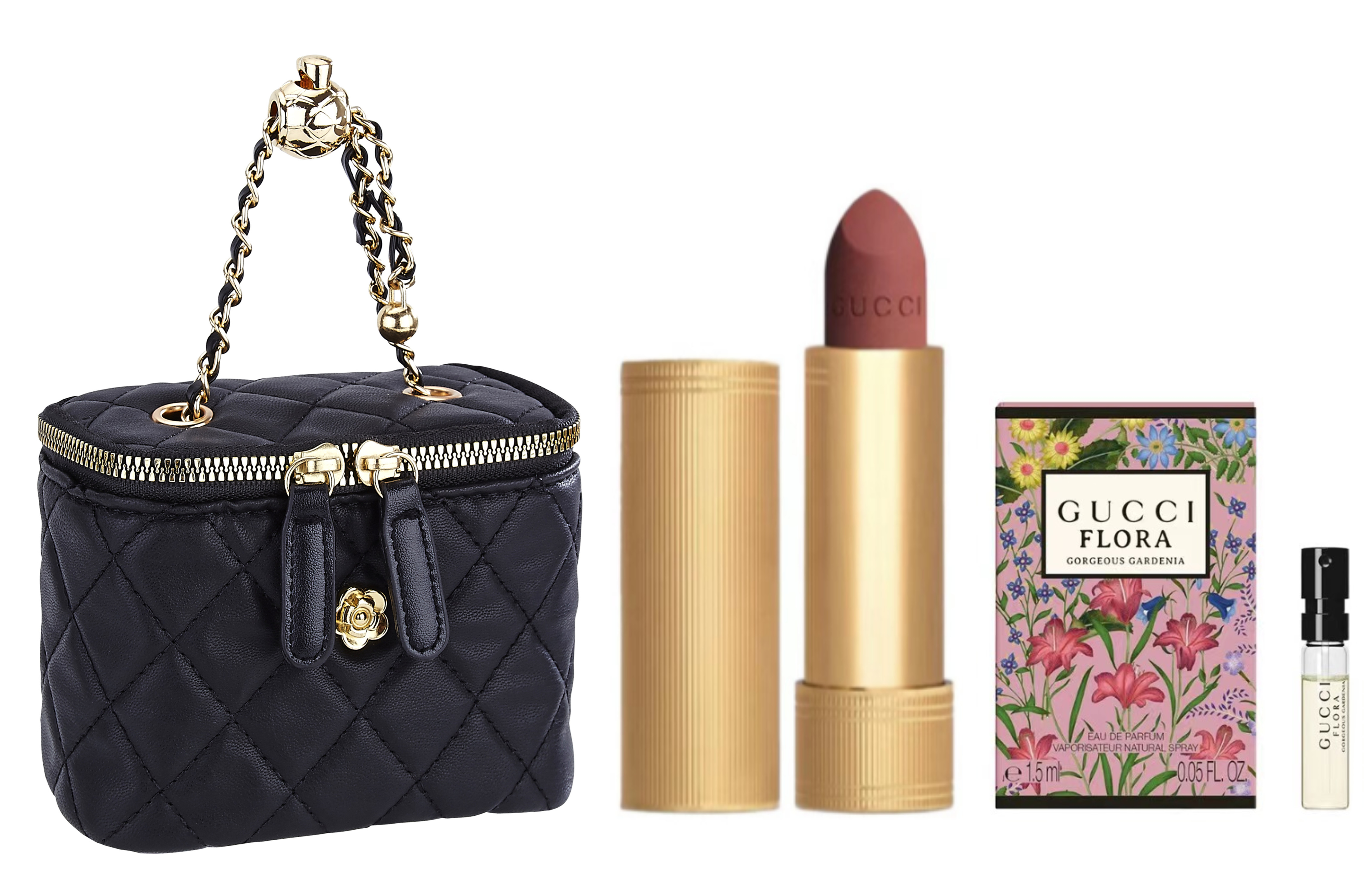 

Бархатная помада, oolong milk tea #208 + пробник дезодоранта dreamy gardenia + мини-сумка через плечо, стойкая натуральная GUCCI