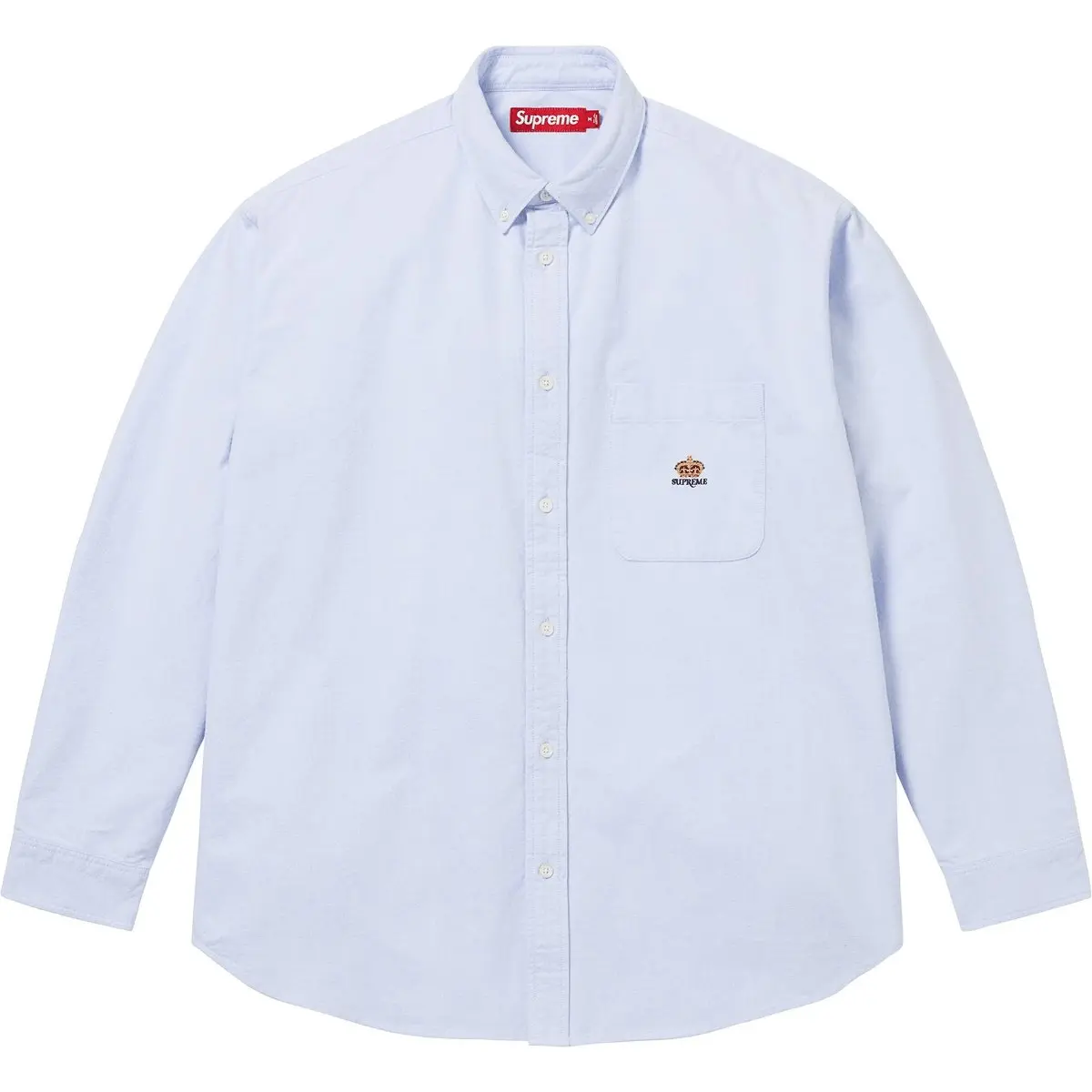 FW25 WEEK17 Свободная Фланелевая Оксфордская Рубашка Unisex Supreme, черный — фото 2