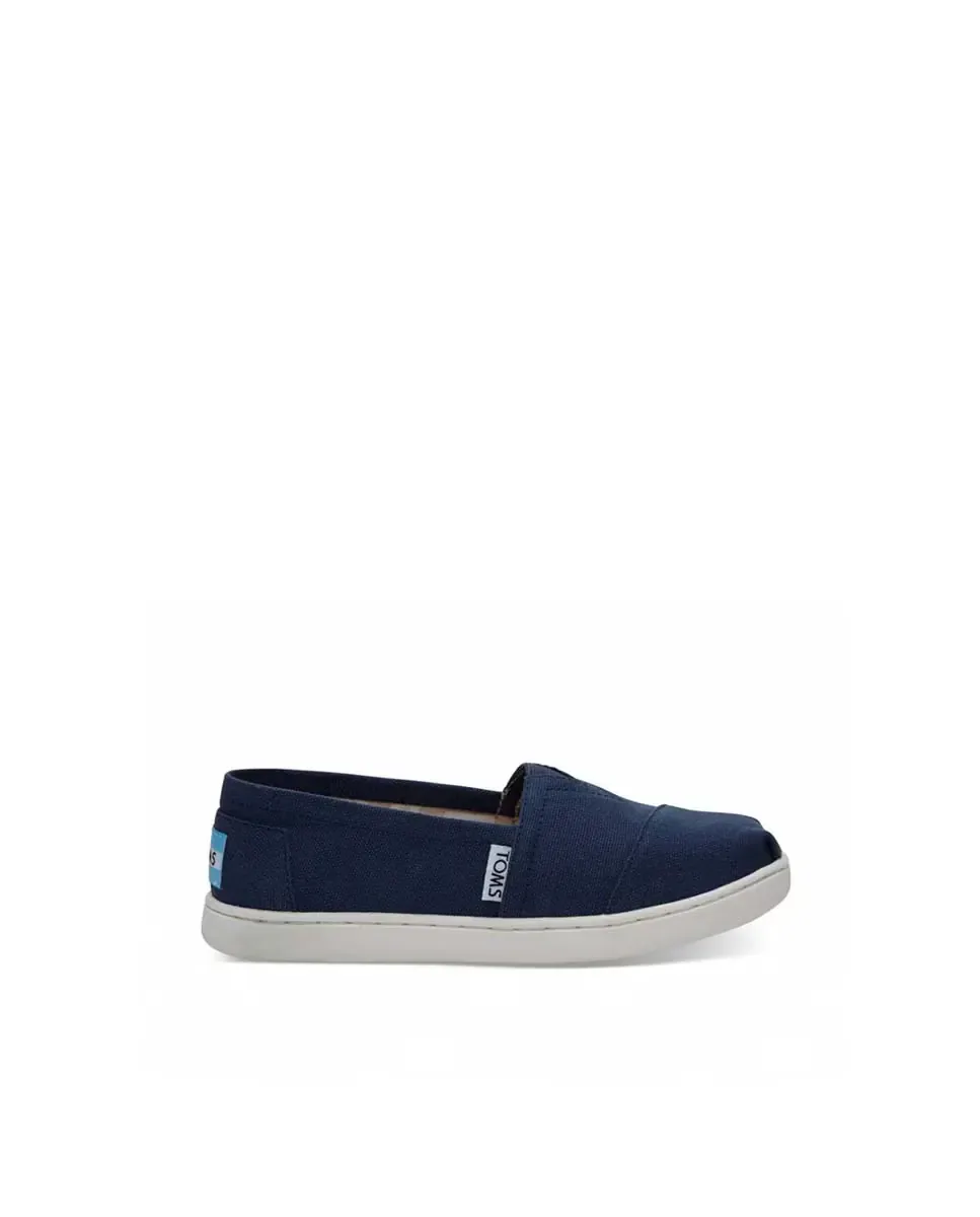 Детские эспадрильи из ткани Toms, темно-синий