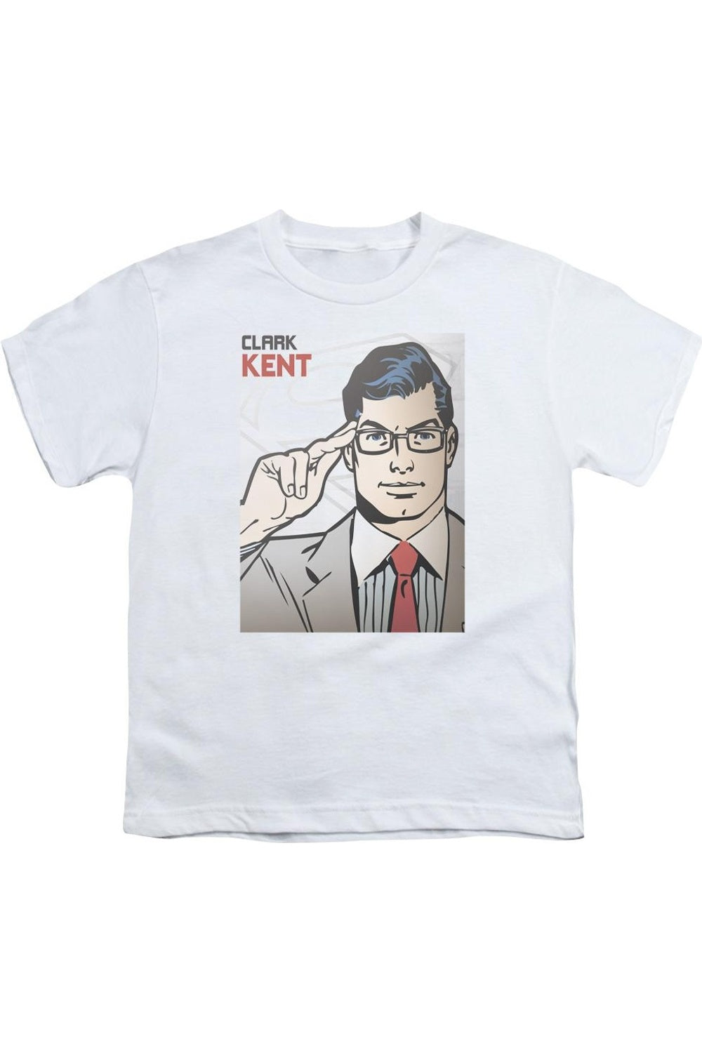 

Футболка с коротким рукавом для подростков "Superman (DC)" с изображением Кларка Кента Gildan, белый