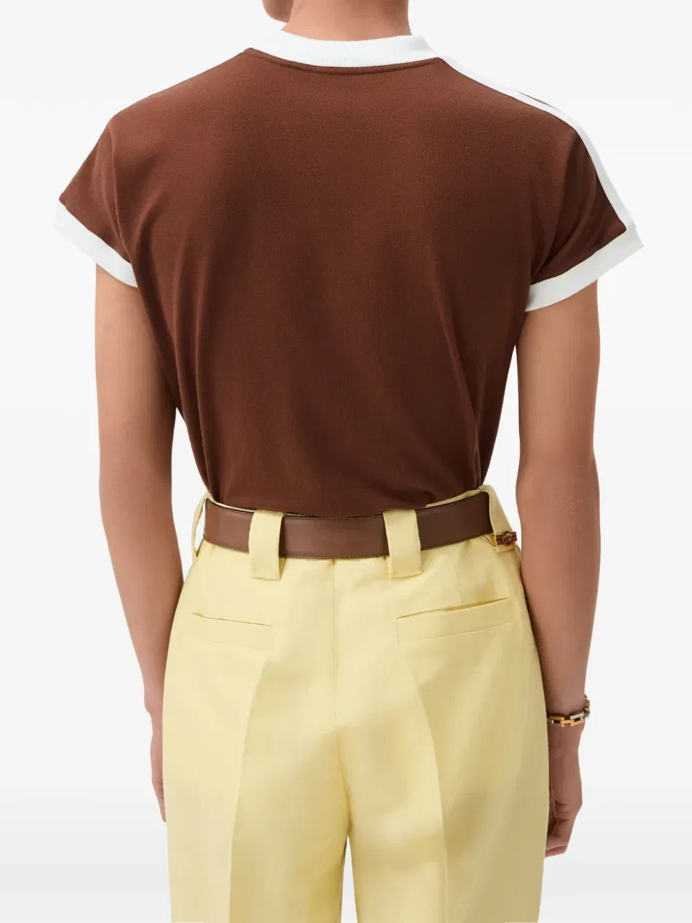 Футболка с вышитым логотипом VERSACE, коричневый — фото 3