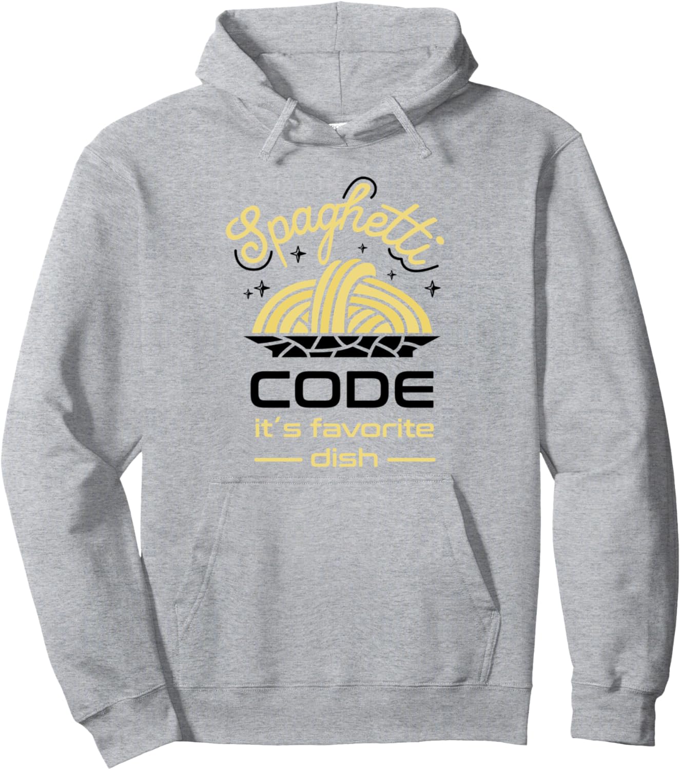 

Программирование, спагетти-код, толстовка программиста Spaghetti Code Programmer Gifts, серый