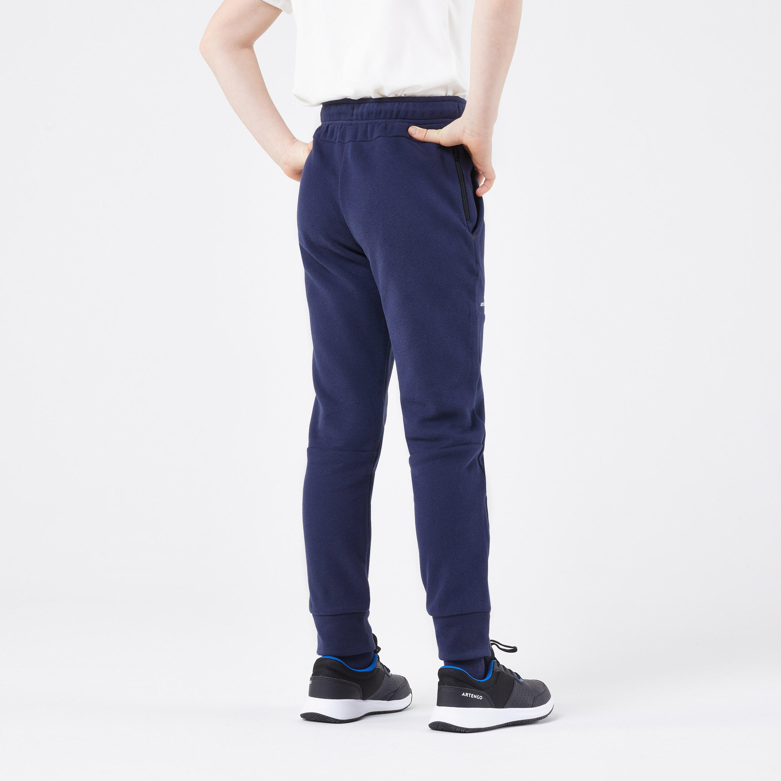 Детские утепленные теннисные брюки Artengo с застежкой-молнией на штанинах — фото 2
