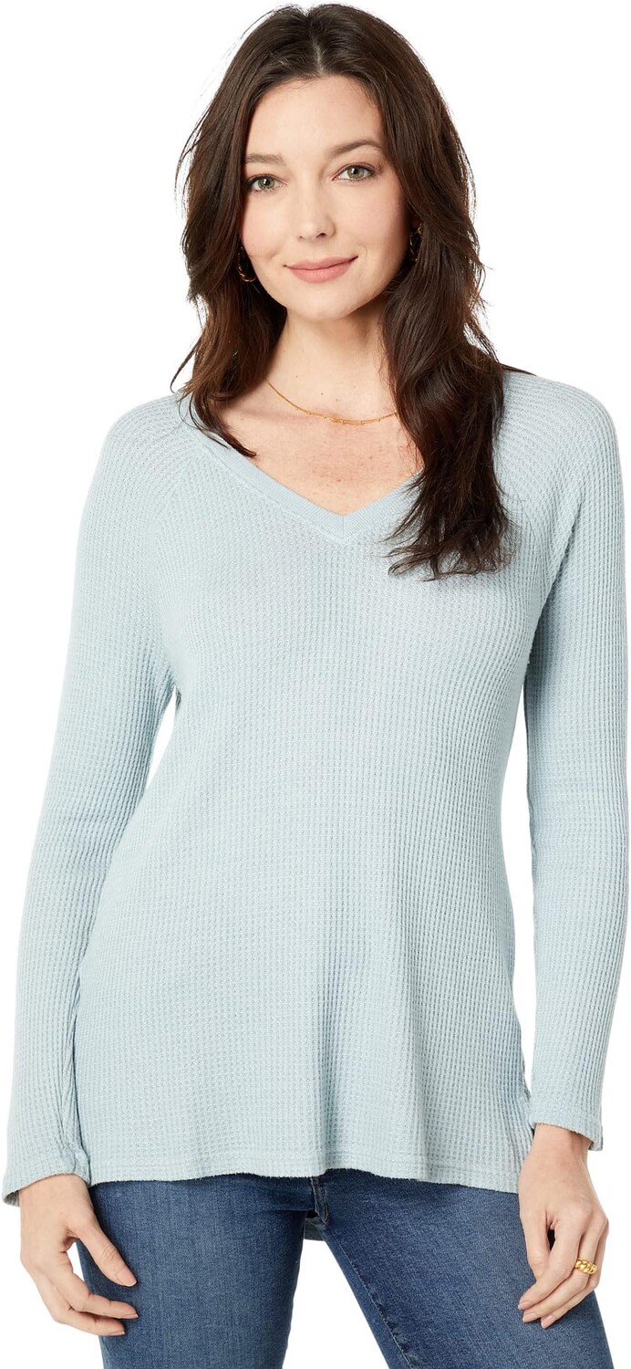 

Топ Dylan by True Grit Waffle Raglan-V, цвет Light Sioux Sky
