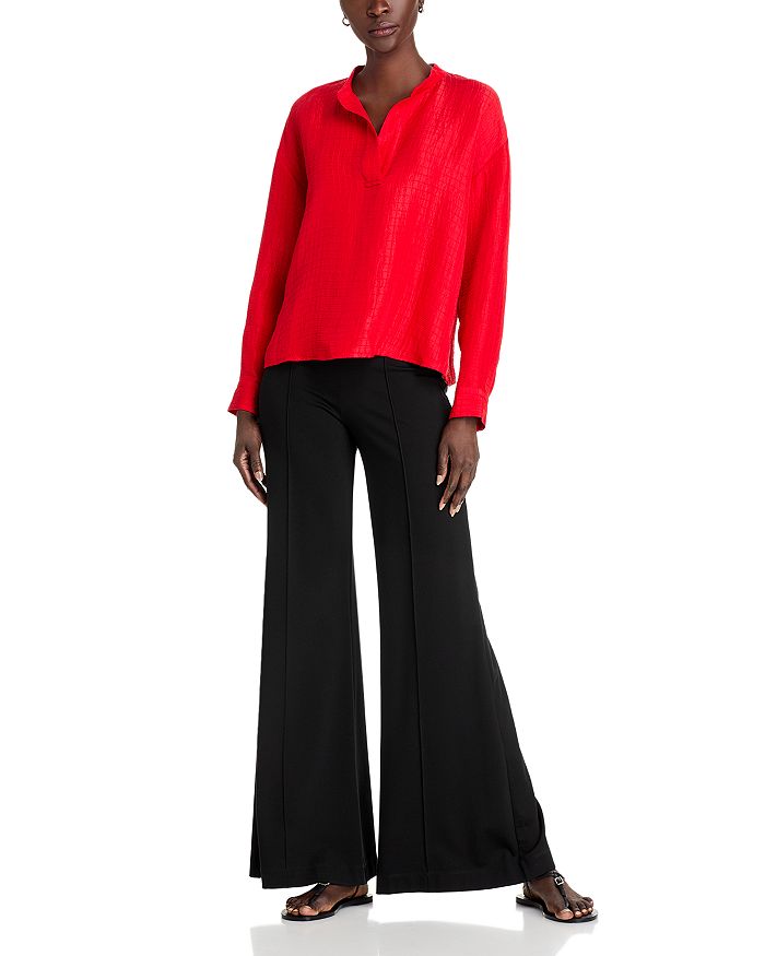 

Топ с воротником-стойкой Eileen Fisher, красный