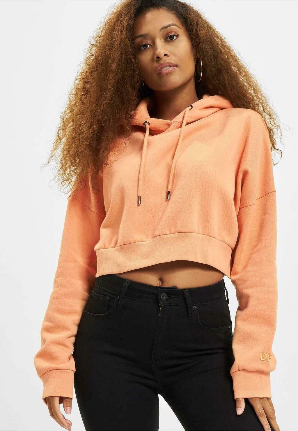 

Толстовка CROPPED DEF, цвет coral