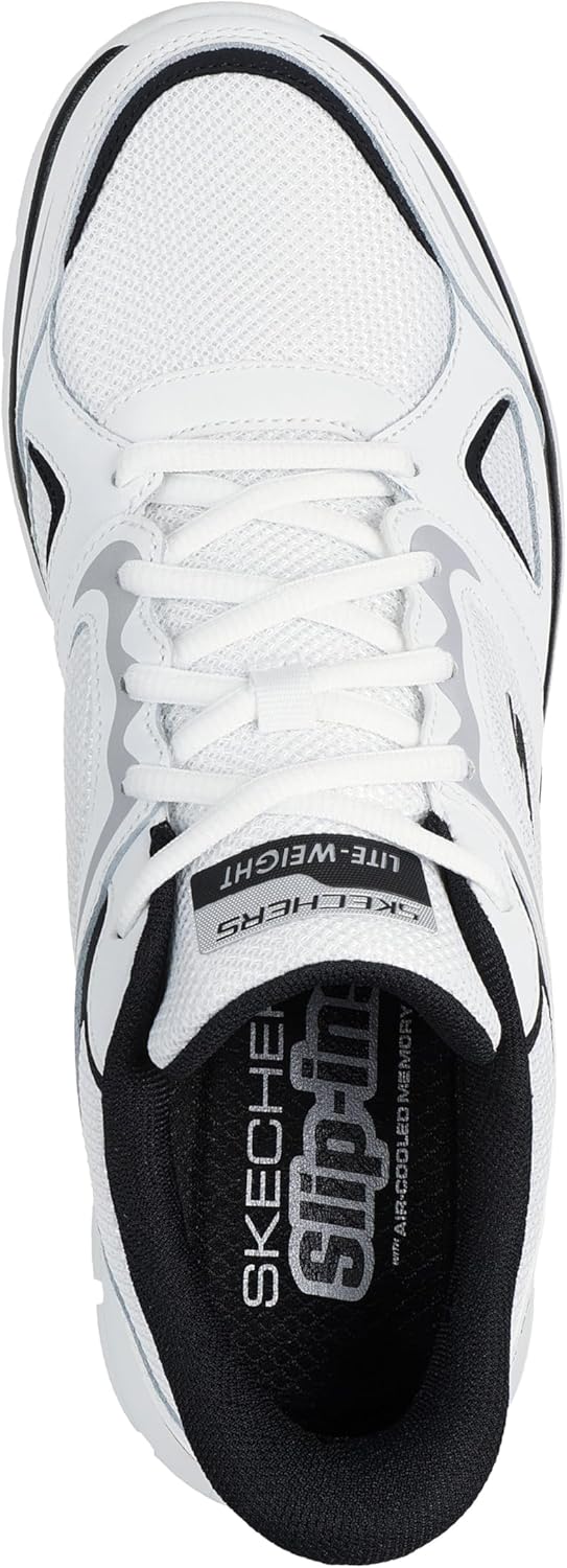 Мужские кроссовки Skechers Track Ezral без шнурков, белый/черный — фото 4