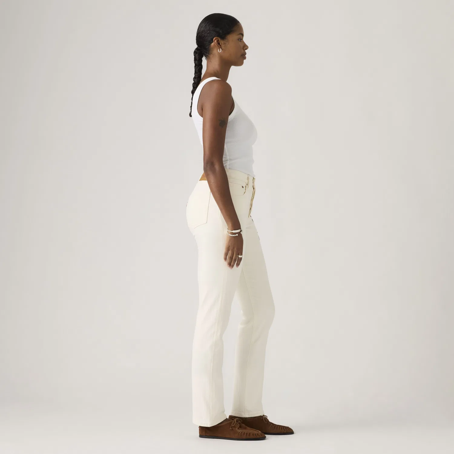Женские джинсы 501 Original Fit Levi's, White — фото 4