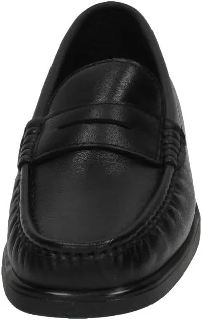 1180 Кожаные мокасины Мужская обувь Мокасины CALZALINE, Black — фото 2