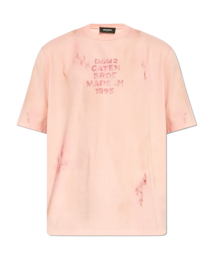 

Футболка с логотипом Dsquared2, розовый