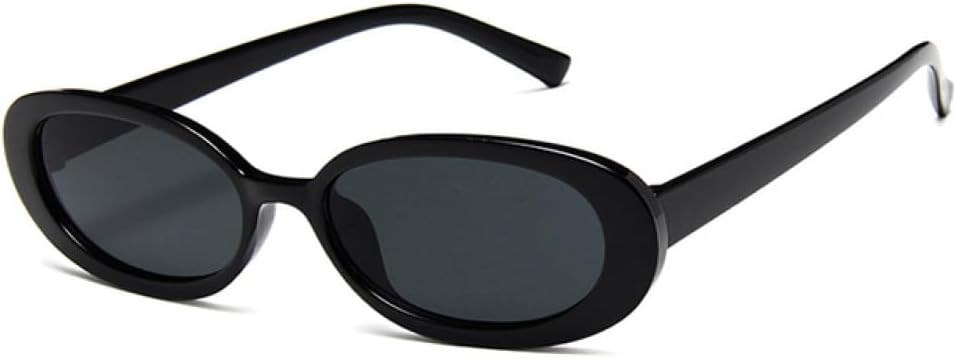 

Винтажные овальные солнцезащитные очки для женщин, роскошные маленькие овальные солнцезащитные очки в стиле ретро, ​​черные с красными линзами, женские очки-маска LVTFCO, C1