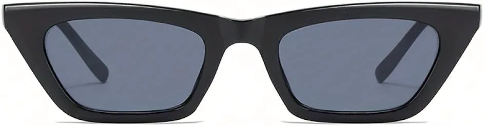 

LVTFCO Винтажные солнцезащитные очки «кошачий глаз» для женщин, маленькая оправа, ретро-очки в стиле «кошачий глаз», модные, с защитой от УФ-излучения UV400, Black