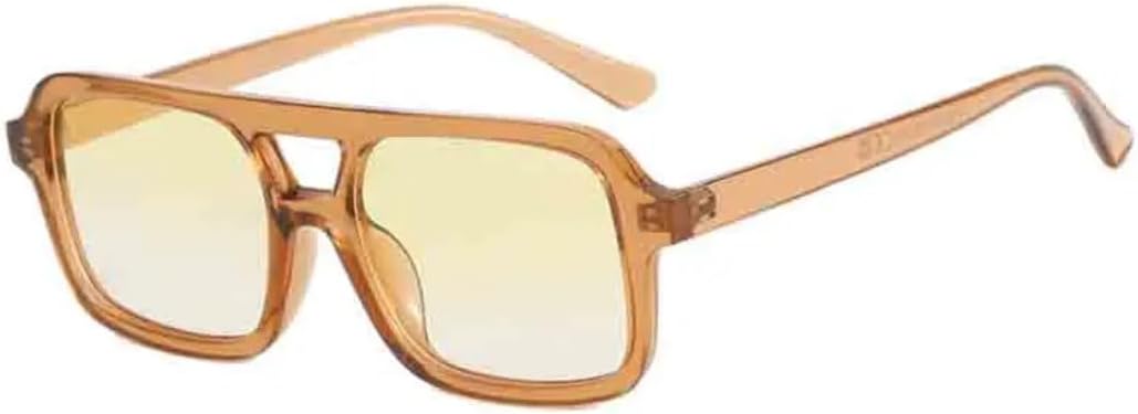 

Солнцезащитные очки с защитой UV400 | Линзы конфетных цветов, большая оправа | Для женщин и мужчин, для занятий спортом на открытом воздухе и вождения DSVIGF, Tea Yellow